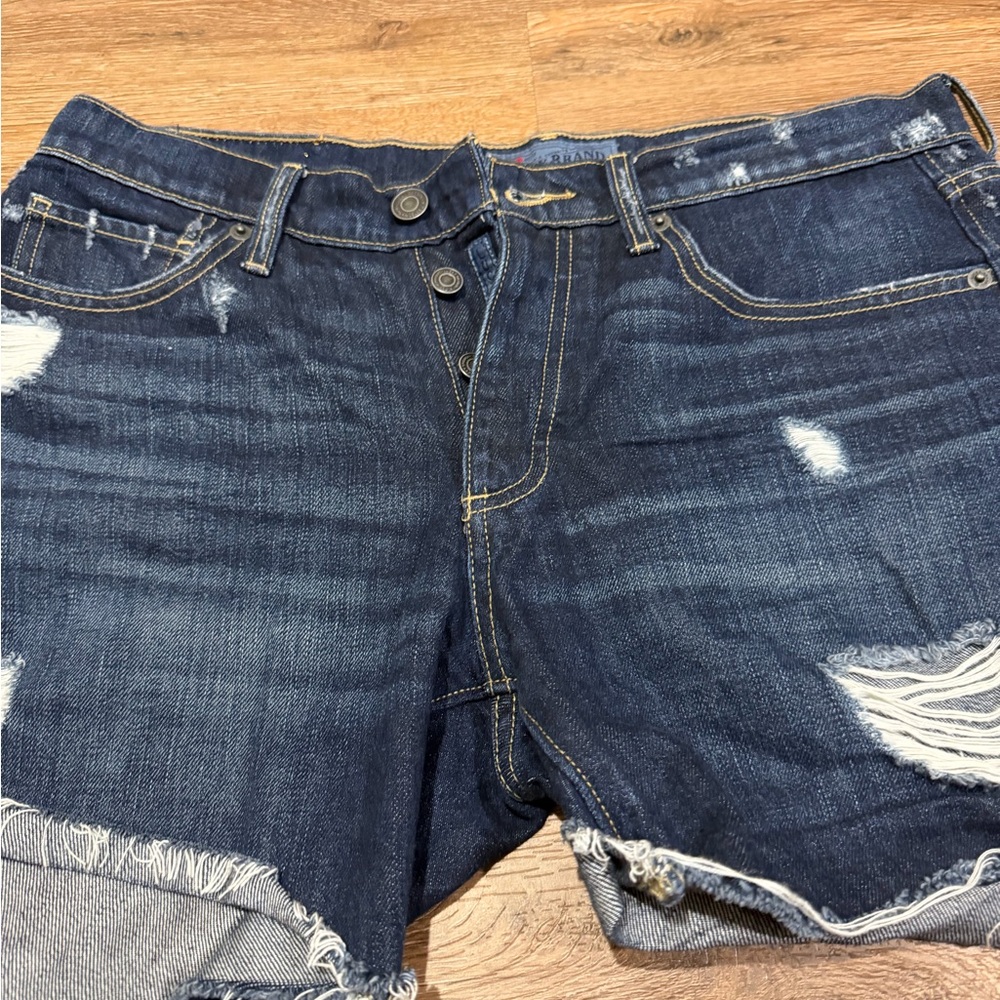 Lucky Brand Distressed Denim Boyfriend Shorts - Picture 2 of 7